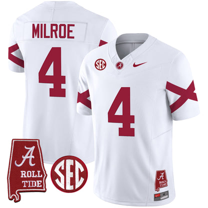 Alabama Crimson Tide Vapor Limited Jersey V6 - Alabama Map - All Stitched