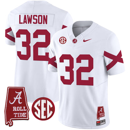 Alabama Crimson Tide Vapor Limited Jersey V6 - Alabama Map - All Stitched