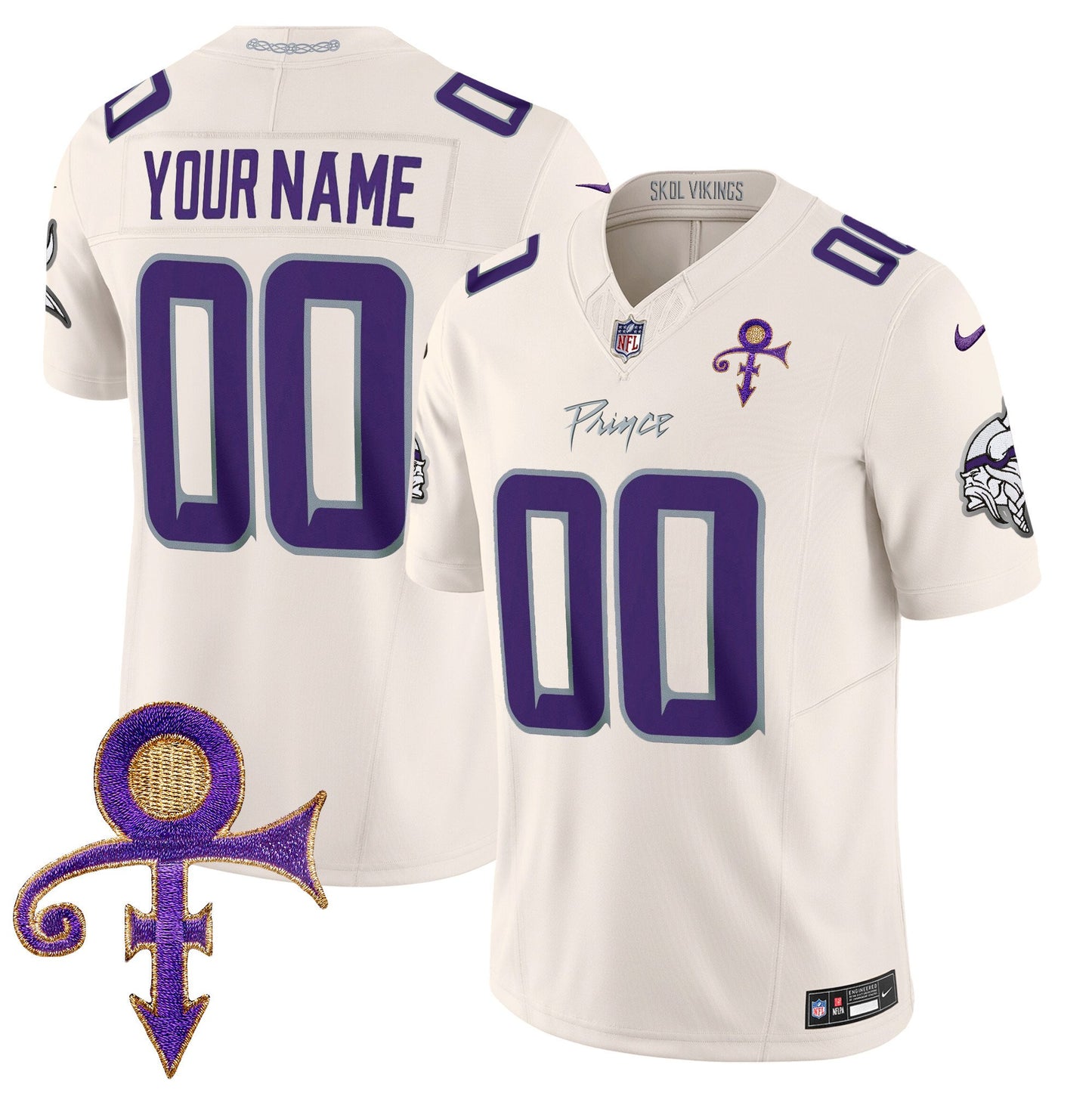 Vikings 2024 Prince Vapor Limited Custom Jersey - All Stitched