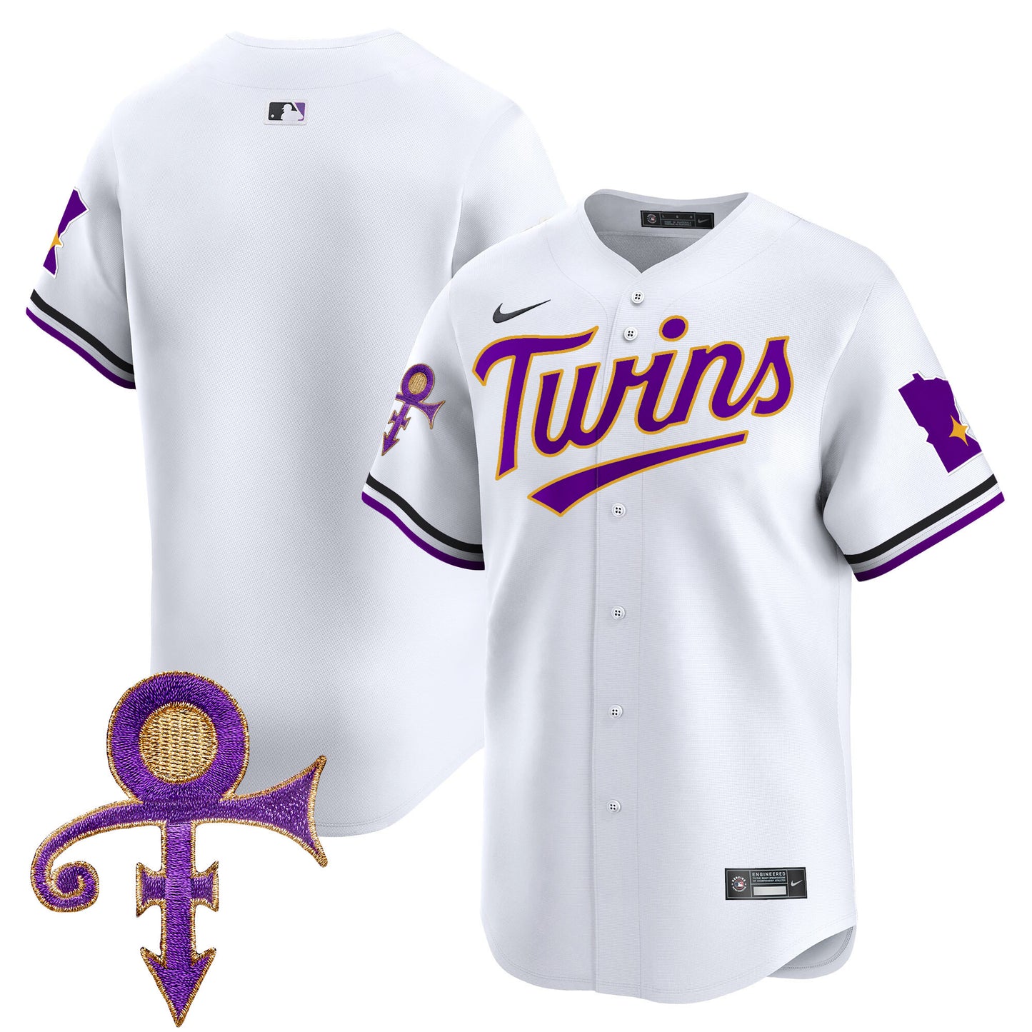 Twins Prince Patch Vapor Premier Limited Jersey V3 - All Stitched