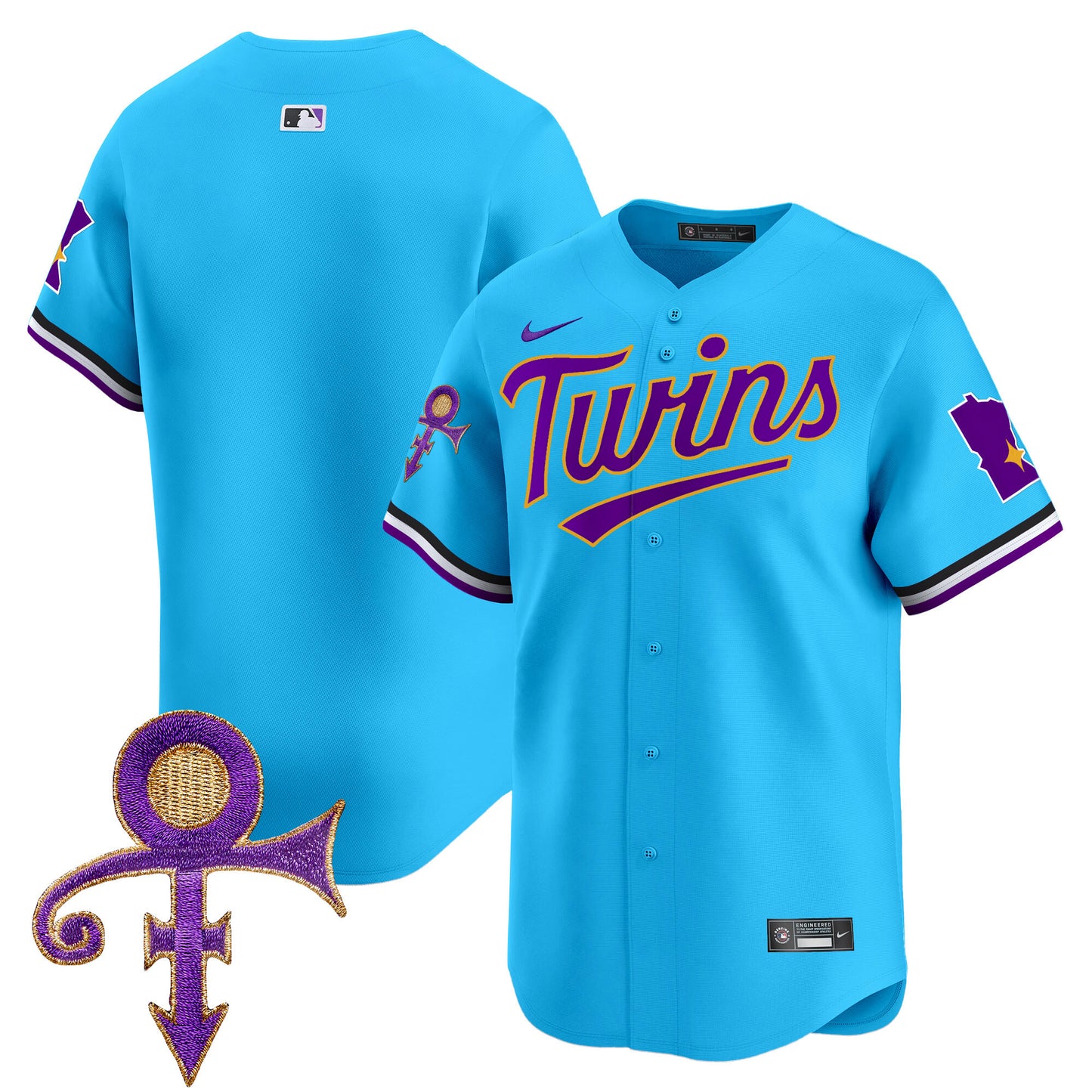 Twins Prince Patch Vapor Premier Limited Jersey V3 - All Stitched