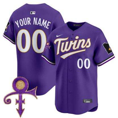 Twins Prince Patch Vapor Premier Limited Custom Jersey V3 - All Stitched