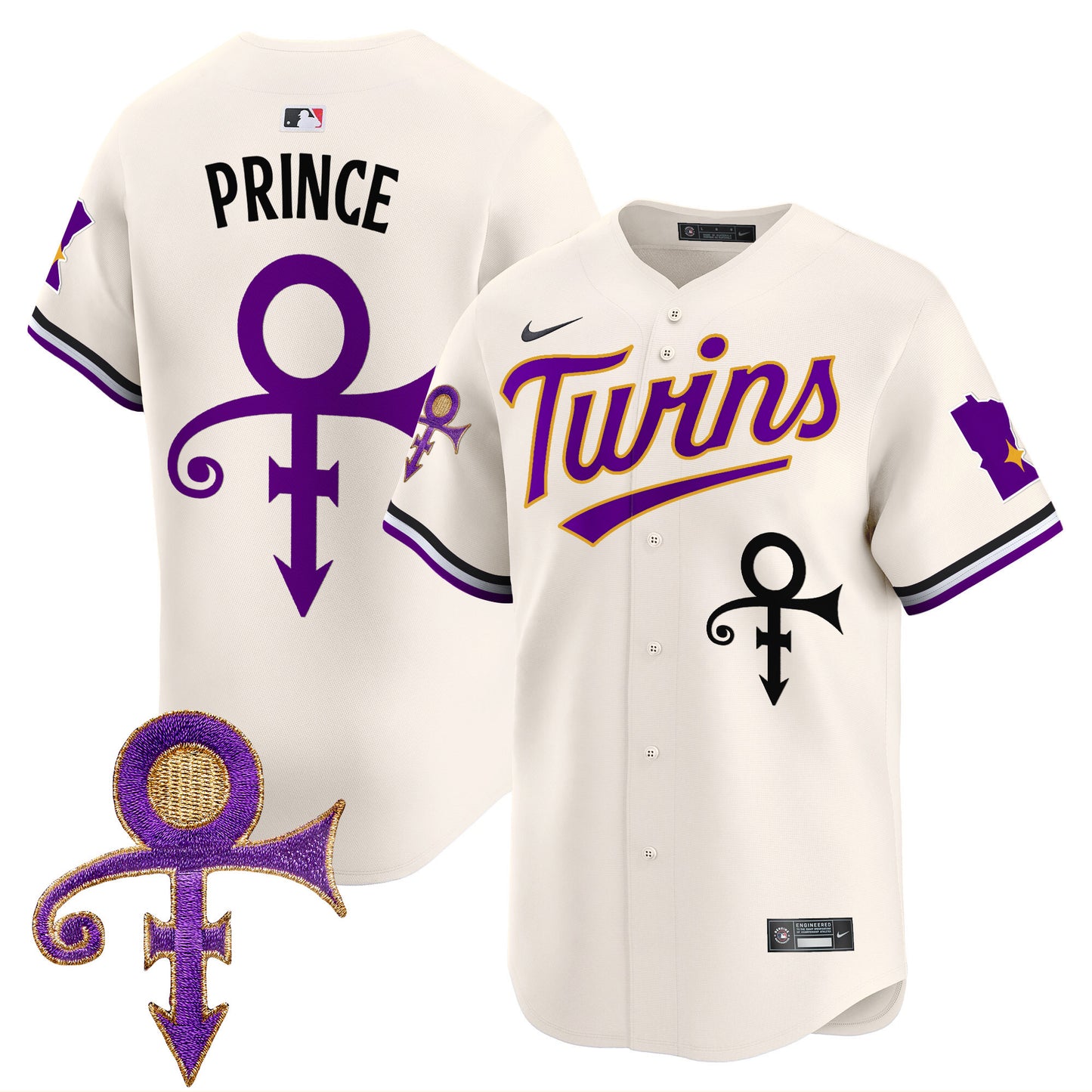 Twins Prince Patch Vapor Premier Limited Jersey V3 - All Stitched