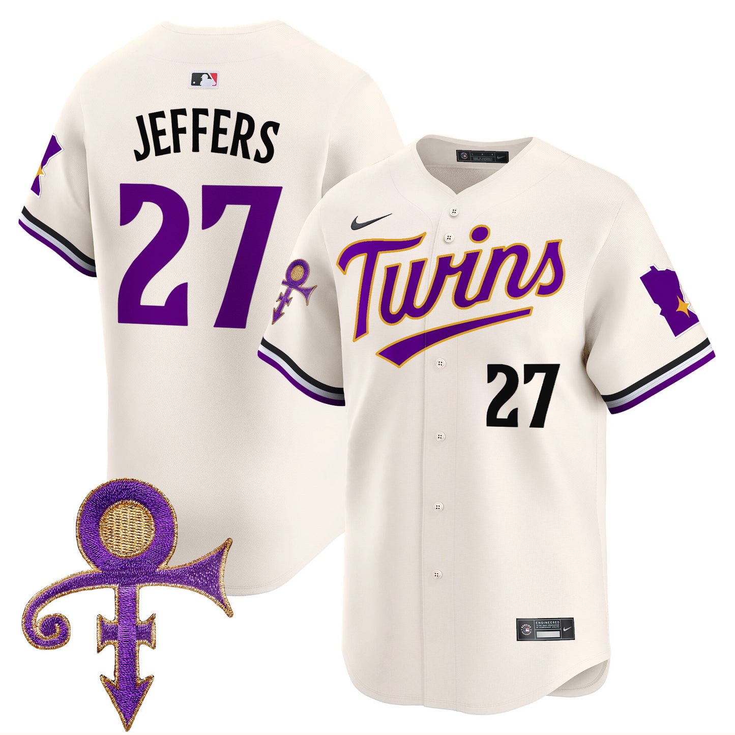 Twins Prince Patch Vapor Premier Limited Jersey V3 - All Stitched