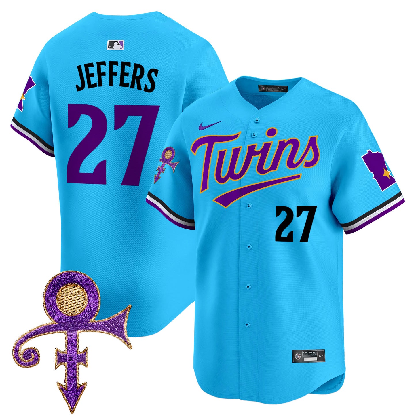 Twins Prince Patch Vapor Premier Limited Jersey V3 - All Stitched