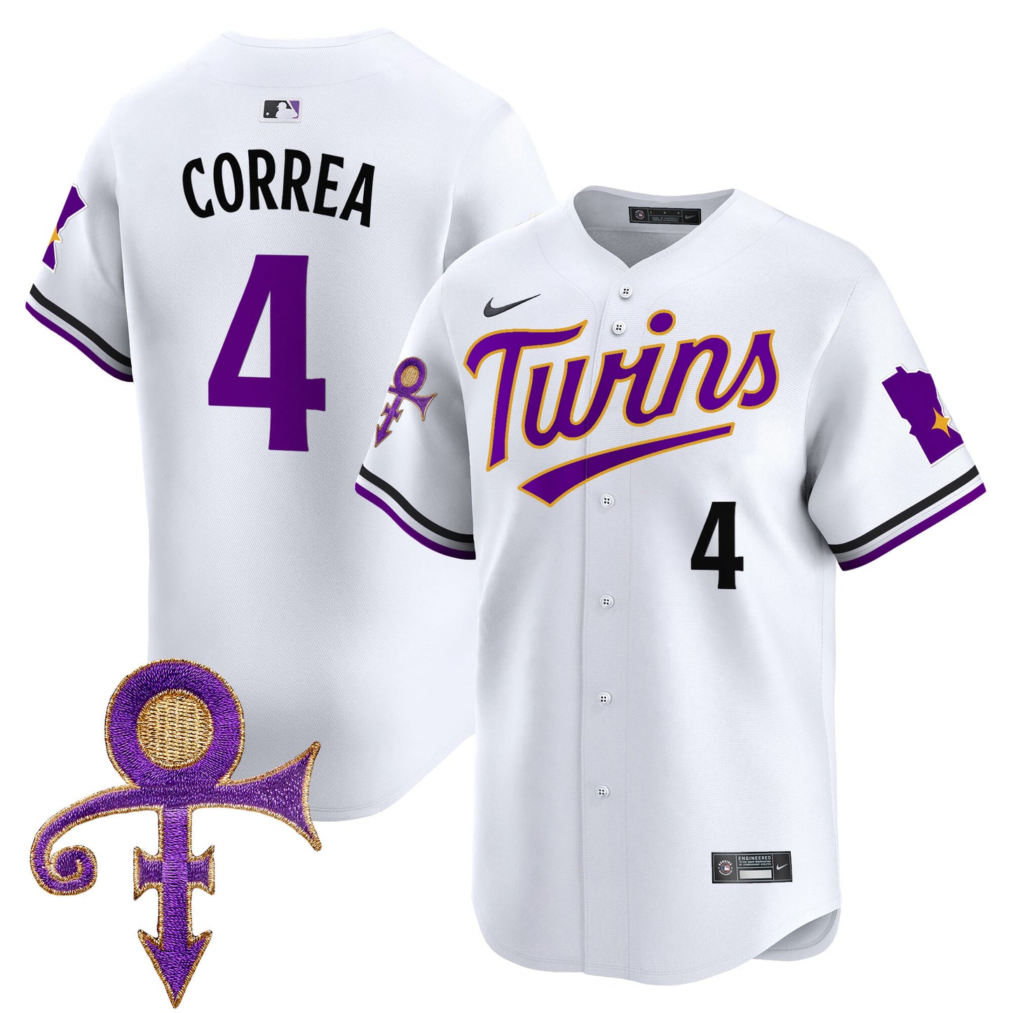 Twins Prince Patch Vapor Premier Limited Jersey V3 - All Stitched