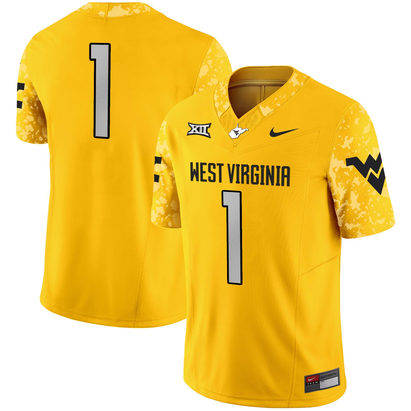 West Virginia Mountaineers 2024 Vapor Limited Jersey V2 - All Stitched