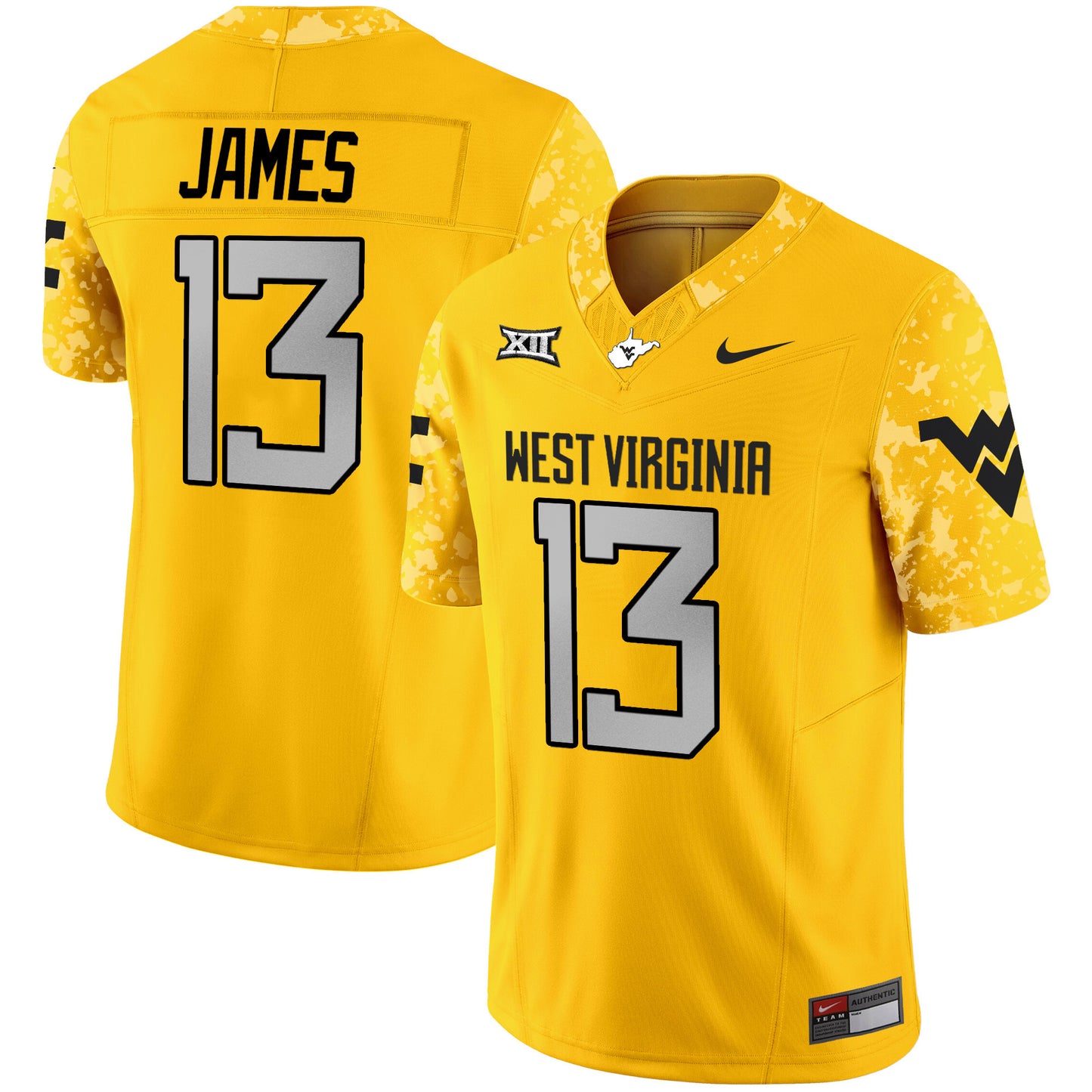 West Virginia Mountaineers 2024 Vapor Limited Jersey V2 - All Stitched