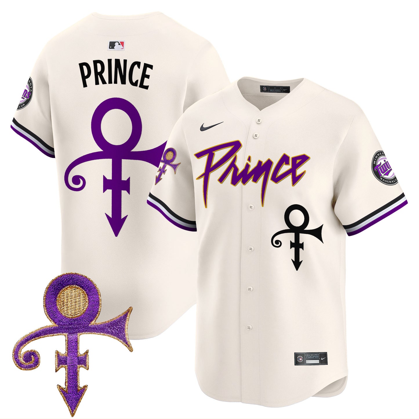 Twins Prince Patch Vapor Premier Limited Jersey V4 - All Stitched