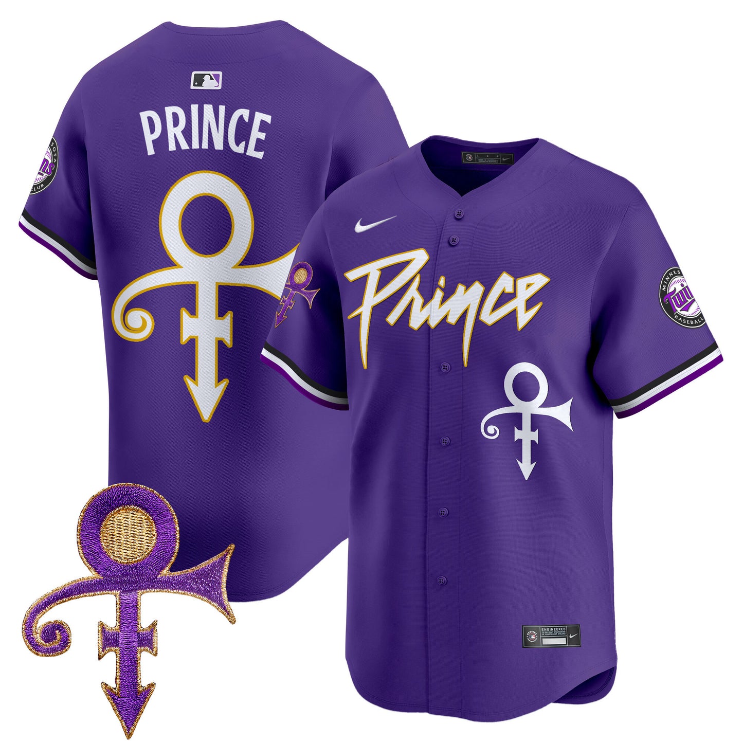 Twins Prince Patch Vapor Premier Limited Jersey V4 - All Stitched