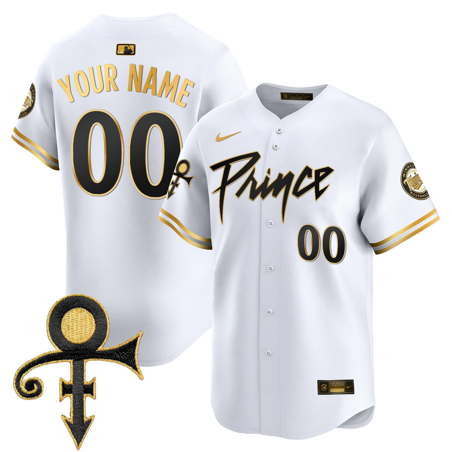 Twins Prince Patch Vapor Premier Limited Custom Jersey V4 - All Stitched