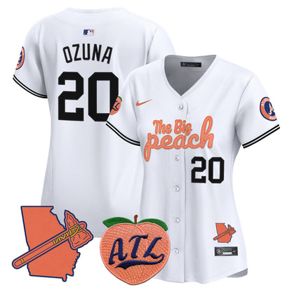 Women's Atlanta Braves The Big Peach Vapor Premier Limited Jersey - All Stitched