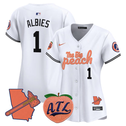 Women's Atlanta Braves The Big Peach Vapor Premier Limited Jersey - All Stitched