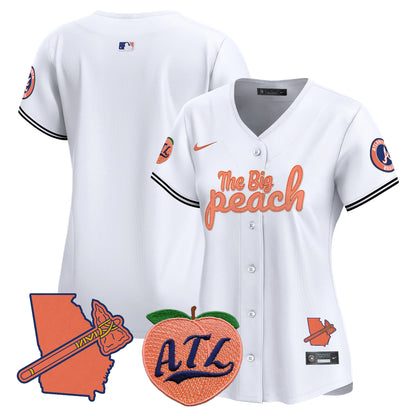 Women's Atlanta Braves The Big Peach Vapor Premier Limited Jersey - All Stitched