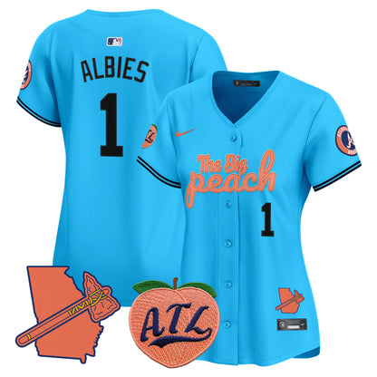 Women's Atlanta Braves The Big Peach Vapor Premier Limited Jersey - All Stitched