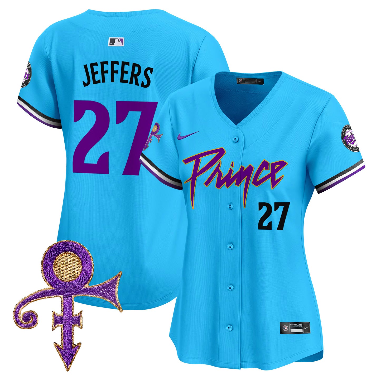 Women's Minnesota Twins Prince Patch Vapor Premier Limited Jersey V4 - All Stitched