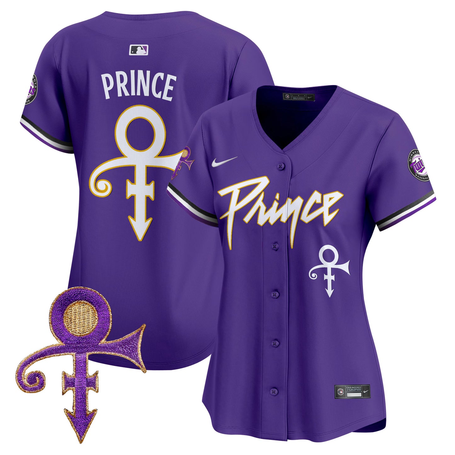 Women's Minnesota Twins Prince Patch Vapor Premier Limited Jersey V4 - All Stitched