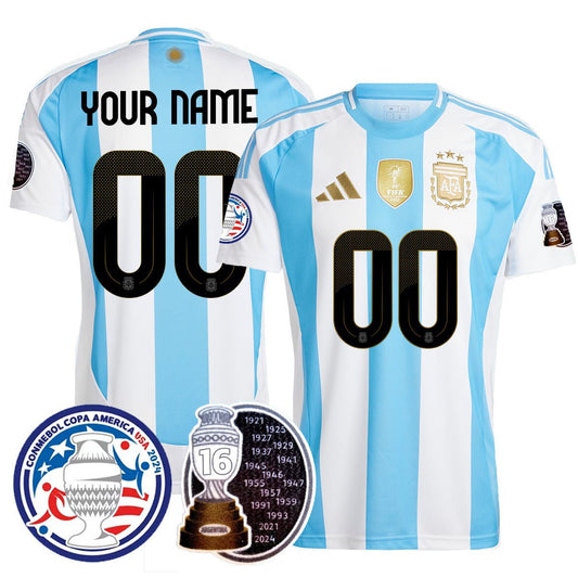 Custom Argentina 2024 Copa America Champion Limited Jersey