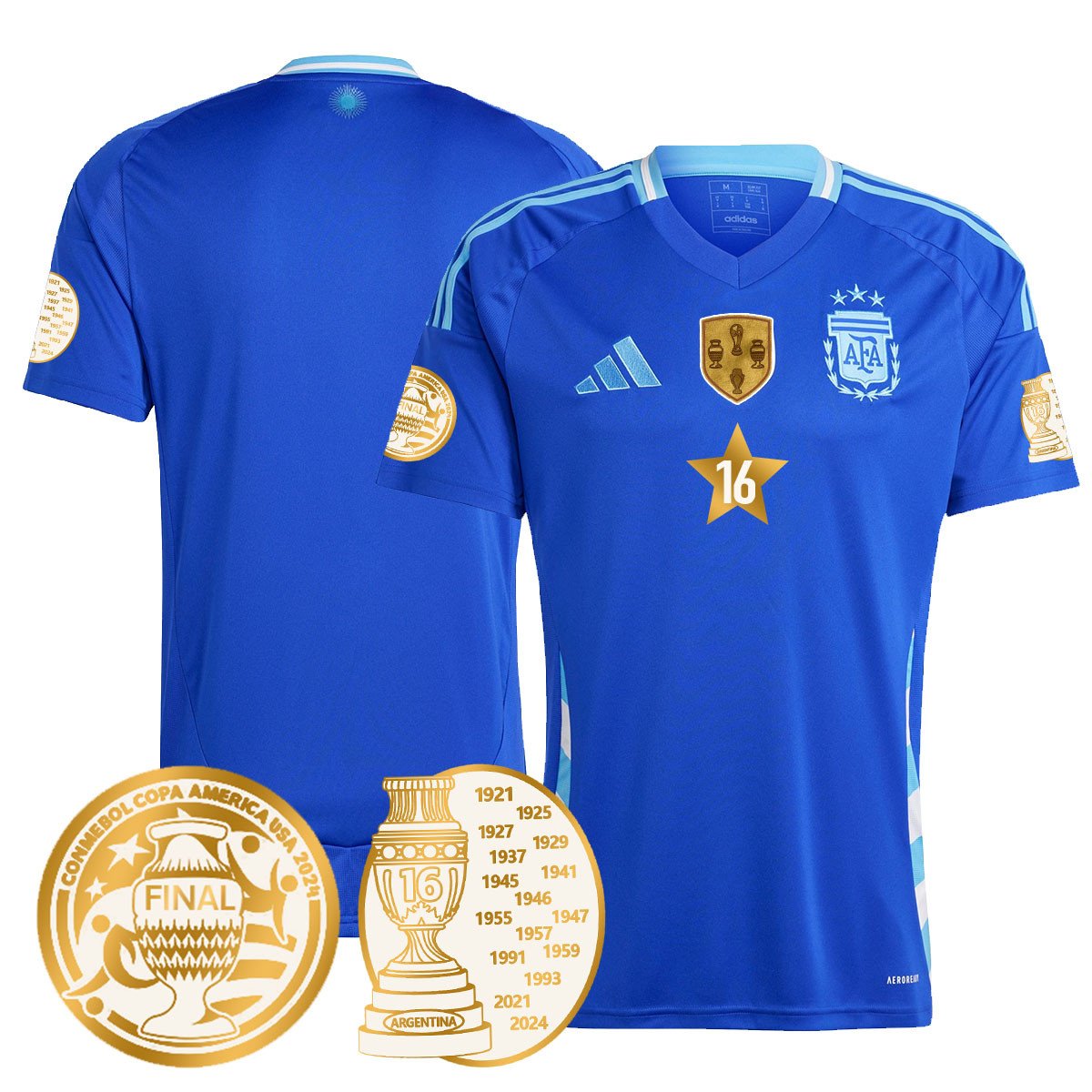 Men's Argentina 2024 Copa America Champion Limited Jersey N1