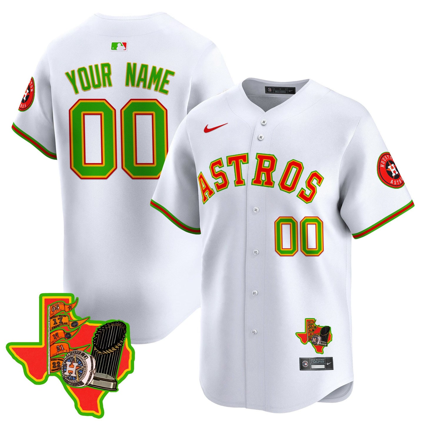 Astros The Loteria Vapor Premier Limited Custom Jersey - All Stitched