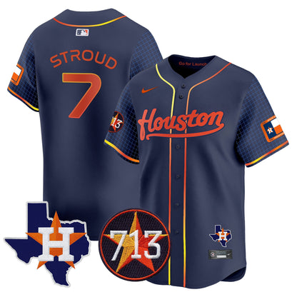 Astros Space City 713 Patch Vapor Premier Limited Jersey - All Stitched