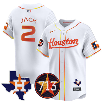 Astros Space City 713 Patch Vapor Premier Limited Jersey - All Stitched