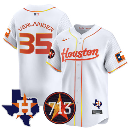 Astros Space City 713 Patch Vapor Premier Limited Jersey - All Stitched