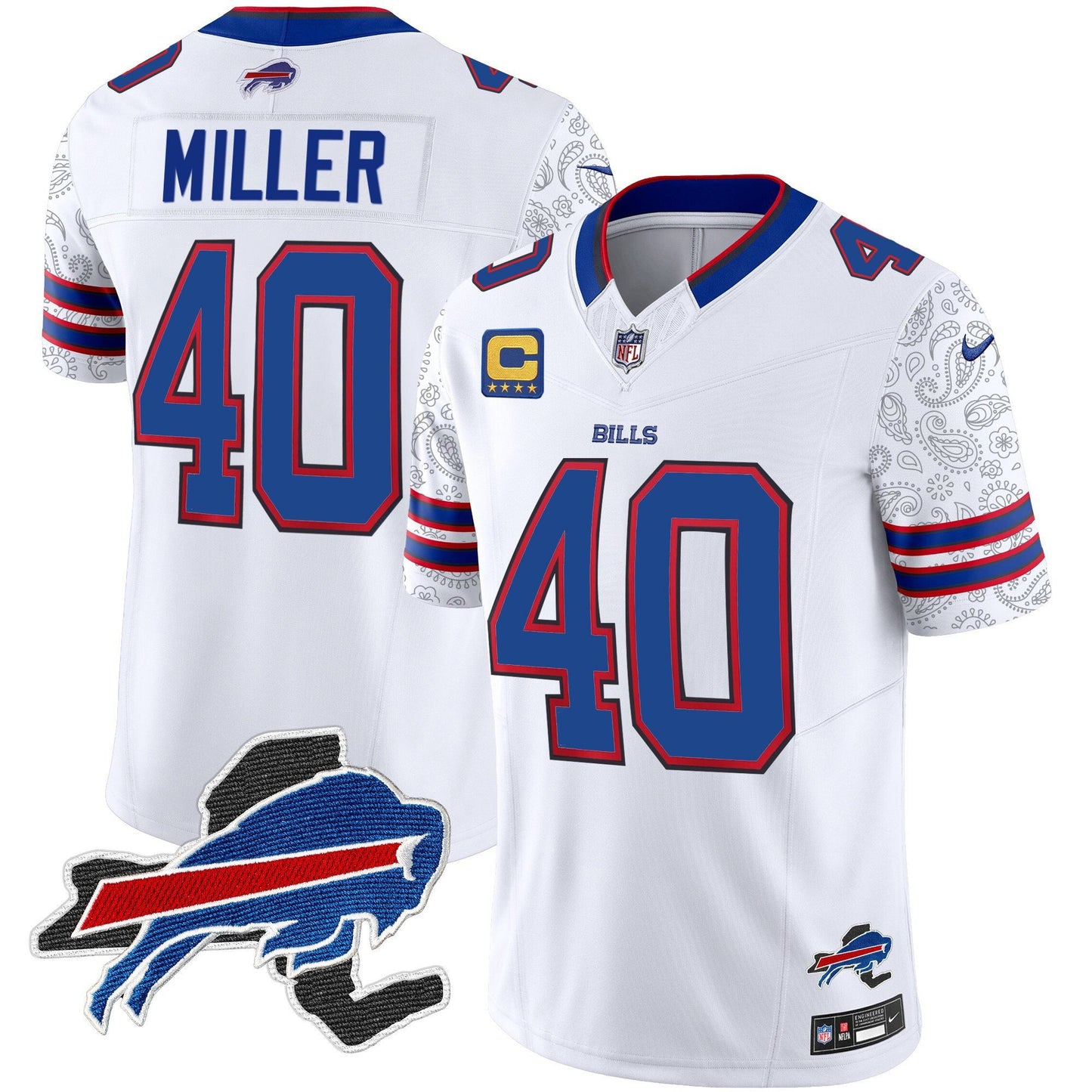 Bills New York Patch Vapor Limited Jersey V2 - All Stitched