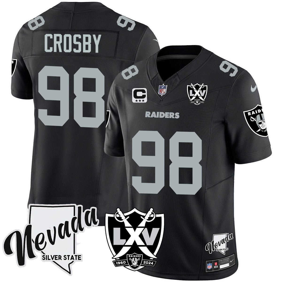 Raiders 2024 Vapor Limited Jersey - 65th Anniversary - All Stitched