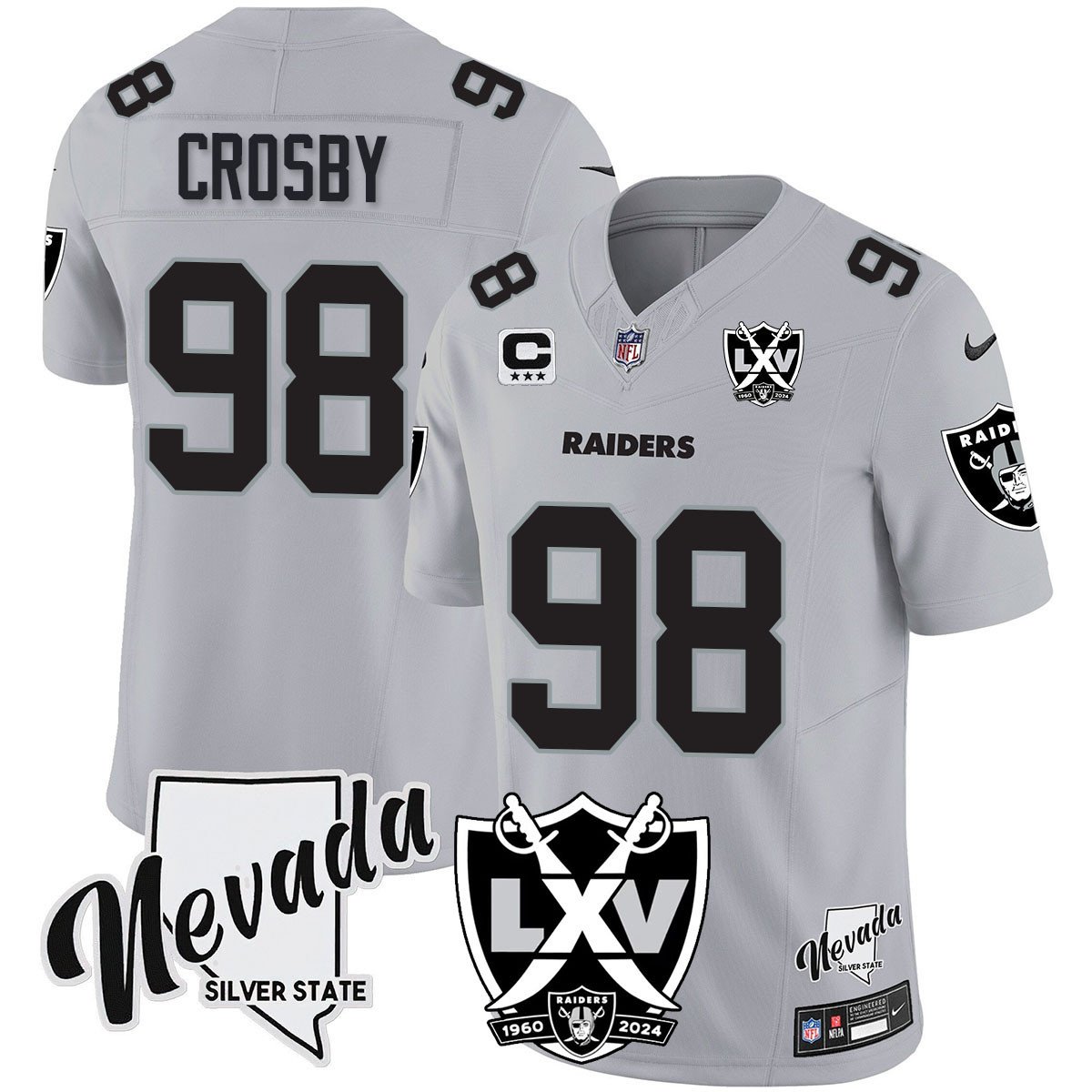 Men's Raiders 2024 Vapor Limited Jersey - 65th Anniversary - All Stitched