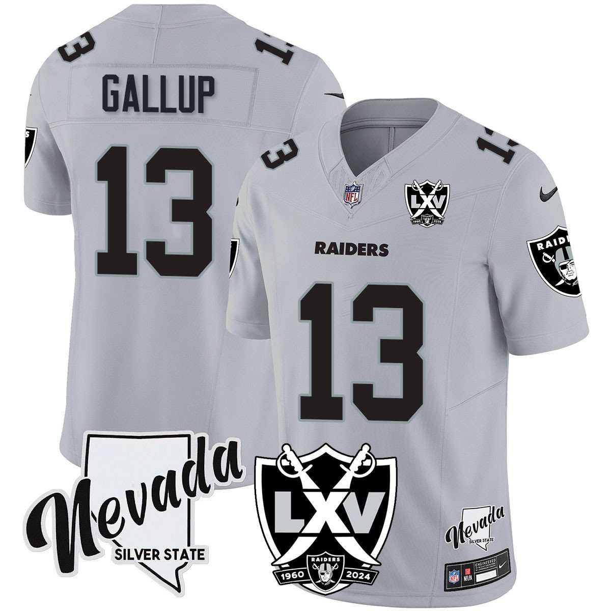 Raiders 2024 Vapor Limited Jersey - 65th Anniversary - All Stitched