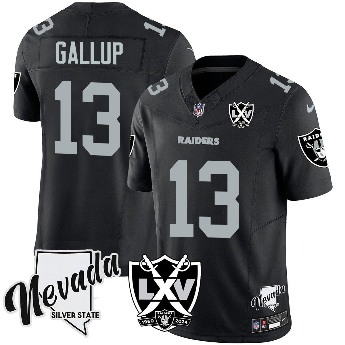 Raiders 2024 Vapor Limited Jersey - 65th Anniversary - All Stitched