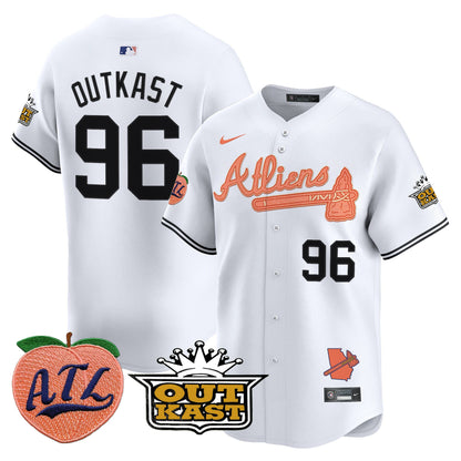 Atlanta Braves Atliens & Peach Vapor Premier Limited Jersey - All Stitched