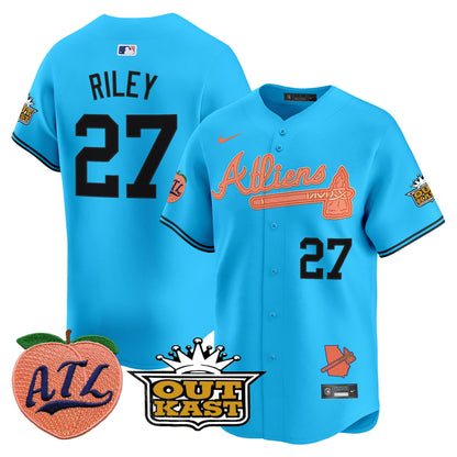 Atlanta Braves Atliens & Peach Vapor Premier Limited Jersey - All Stitched