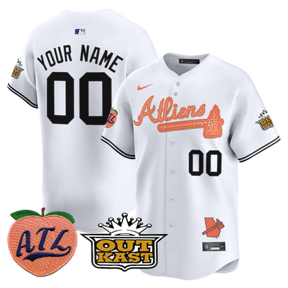 Atlanta Braves Atliens & Peach Vapor Premier Limited Custom Jersey - All Stitched