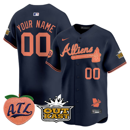 Atlanta Braves Atliens & Peach Vapor Premier Limited Custom Jersey - All Stitched