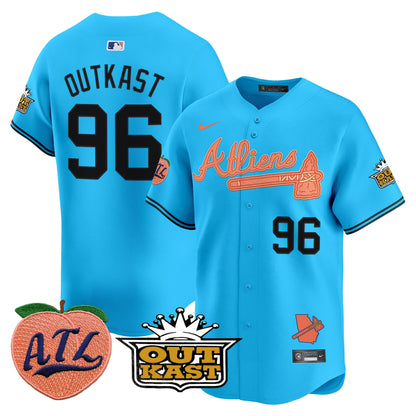 Atlanta Braves Atliens & Peach Vapor Premier Limited Jersey - All Stitched