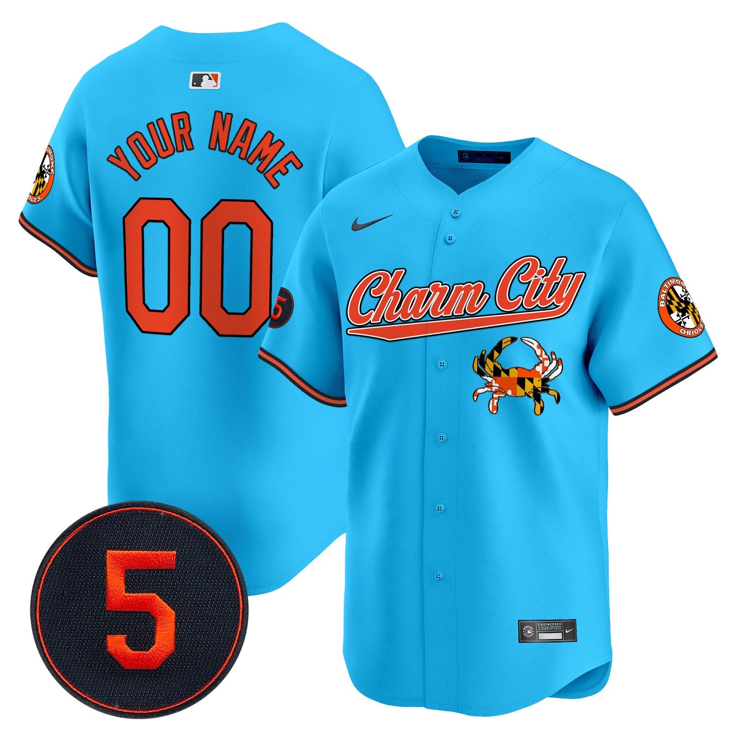 Baltimore Orioles Robinson Patch Vapor Premier Limited Custom Jersey V8 - Stitched