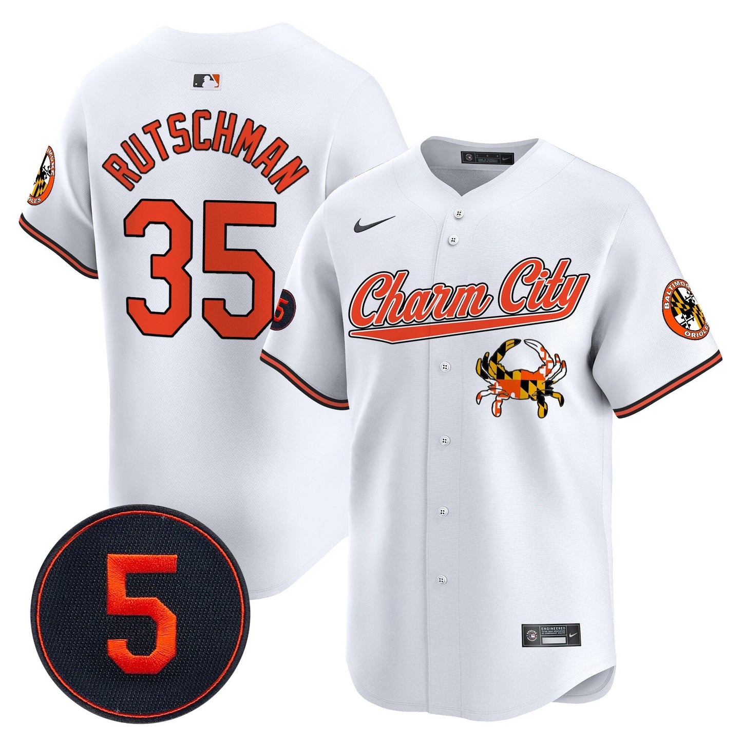 Baltimore Orioles Robinson Patch Vapor Premier Limited Jersey V8 - All Stitched