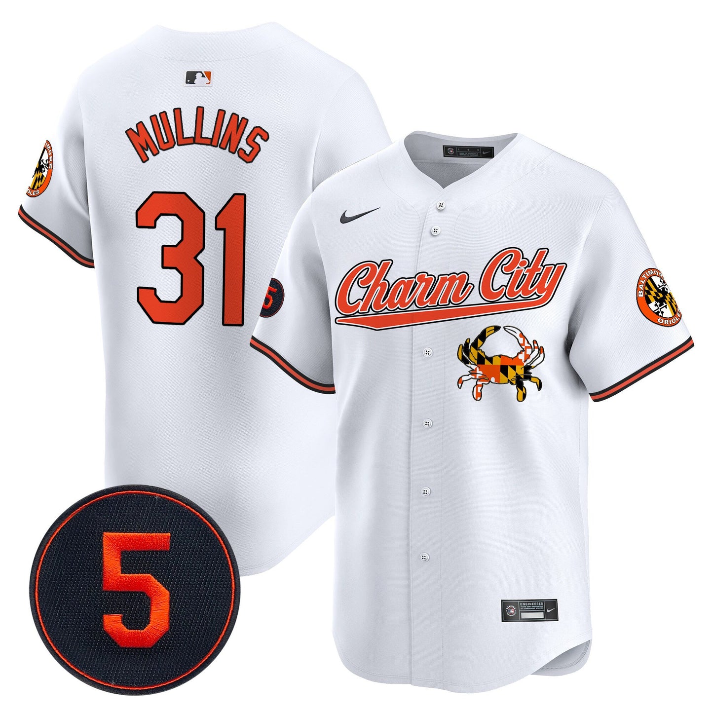 Baltimore Orioles Robinson Patch Vapor Premier Limited Jersey V8 - All Stitched