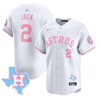 Astros Bubblegum Pink Vapor Premier Limited Jersey - All Stitched