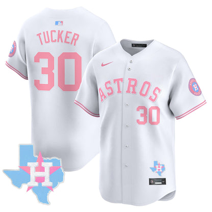 Astros Bubblegum Pink Vapor Premier Limited Jersey - All Stitched