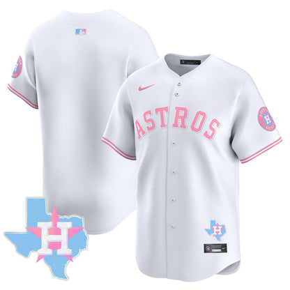 Astros Bubblegum Pink Vapor Premier Limited Jersey - All Stitched