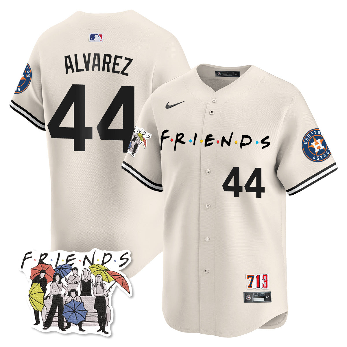 Men's Astros F.R.I.E.N.D.S Night Limited Jersey - All Stitched