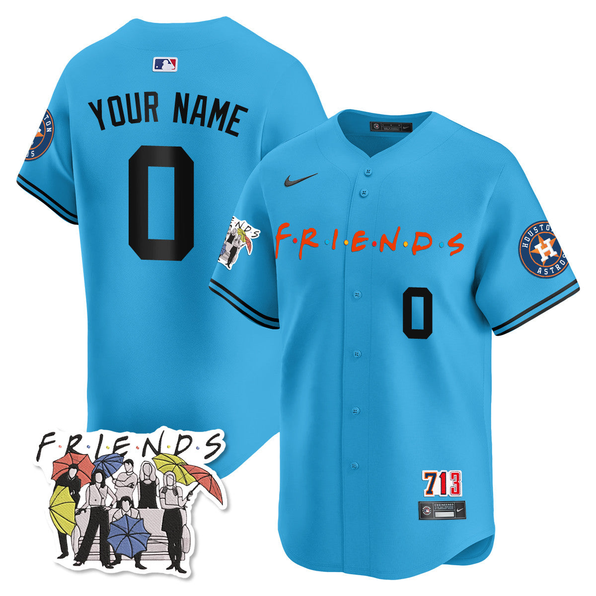 Men's Astros F.R.I.E.N.D.S Night Limited Jersey - All Stitched