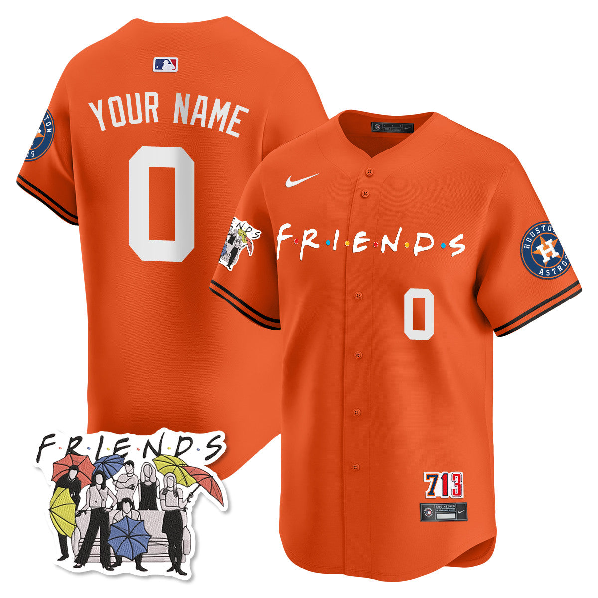 Men's Astros F.R.I.E.N.D.S Night Limited Jersey - All Stitched