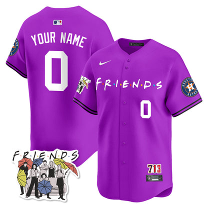 Men's Astros F.R.I.E.N.D.S Night Limited Jersey - All Stitched