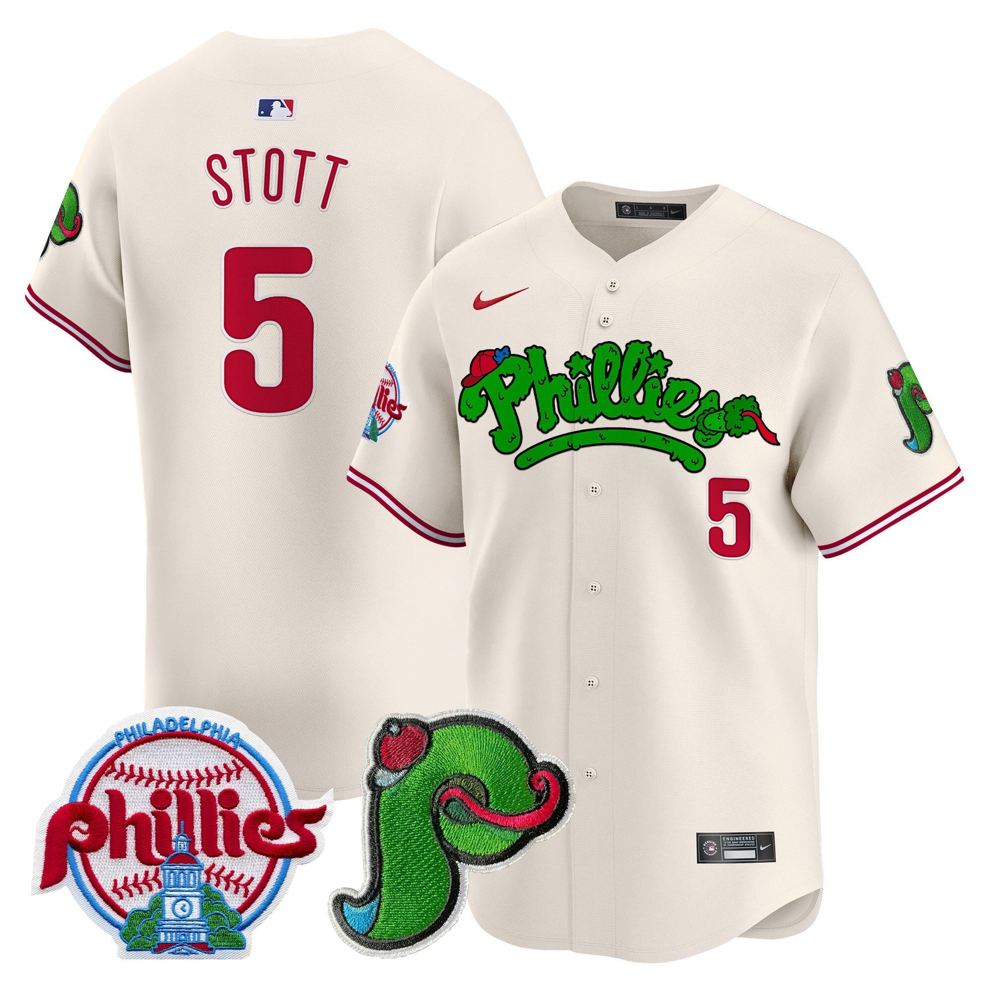 Unisex Phillies Phanatic Patch Vapor Premier Limited Jersey V3 - All Stitched