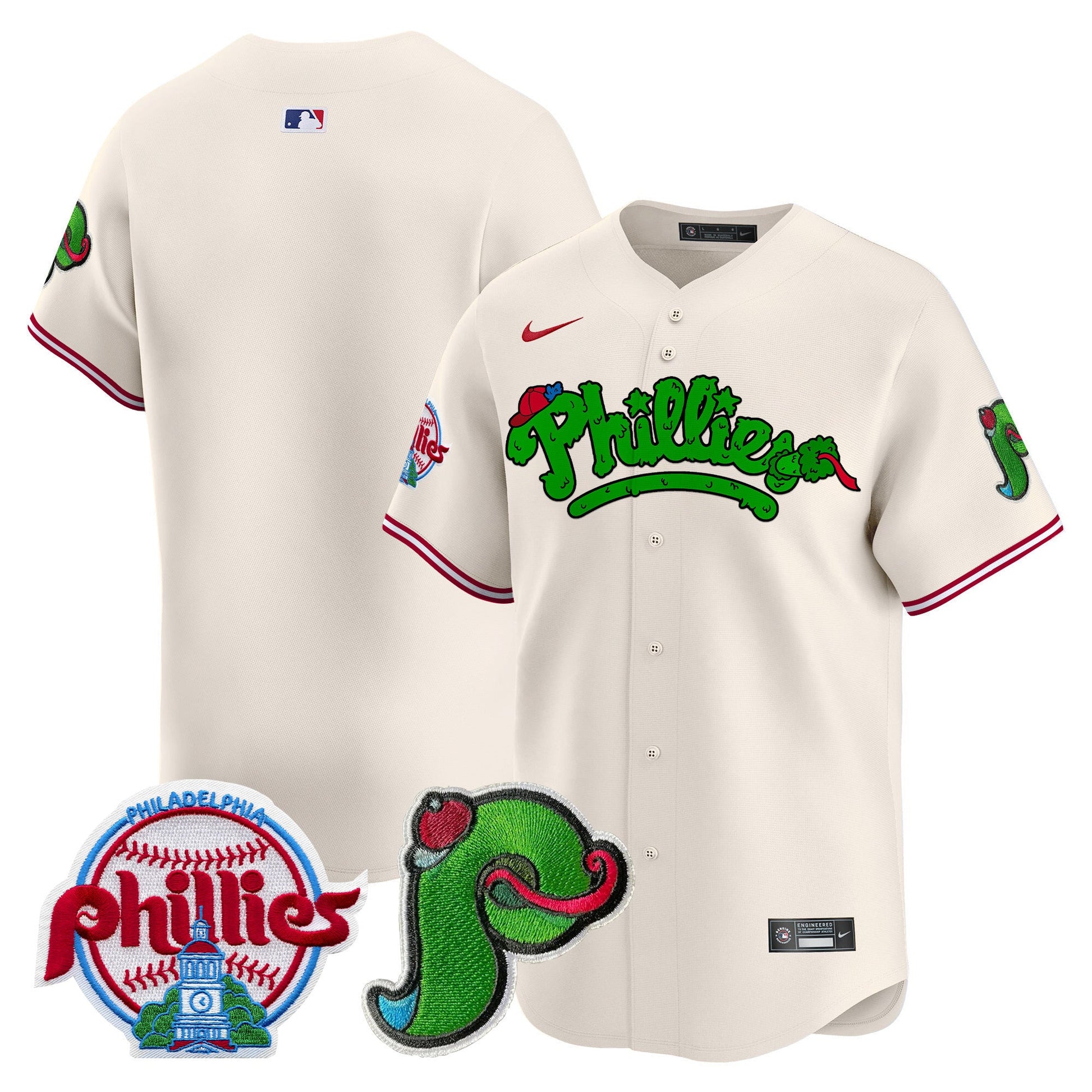 Unisex Phillies Phanatic Patch Vapor Premier Limited Jersey V3 - All Stitched
