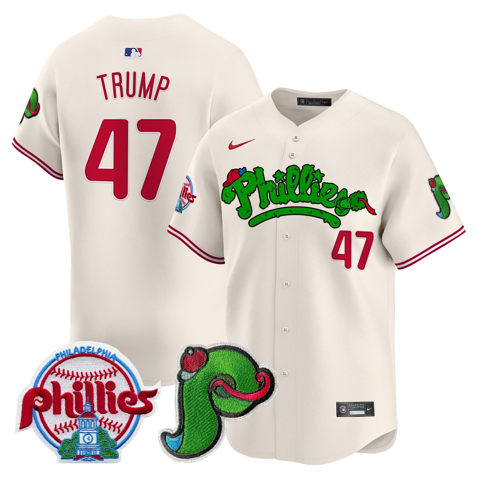 Unisex Phillies Phanatic Patch Vapor Premier Limited Jersey V3 - All Stitched